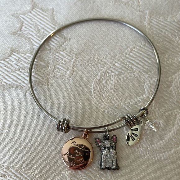 Charm Bracelet Frenchie Dog Theme Jewelry - Picture 3 of 3